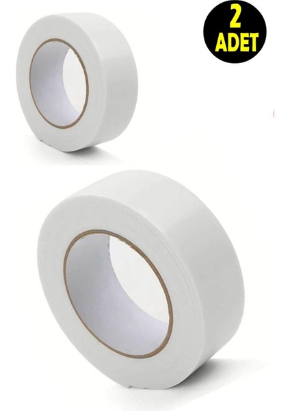 2 Adet Çift Taraflı Yapıştırma Köpük Bantı (18MMX2MT)-TABLO Asmak Şerit LED Montaj Yapıştırıcı Bandı