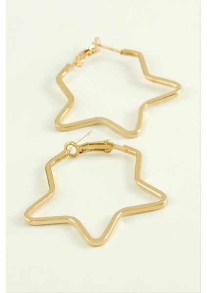 Yıldız Halka Küpe 4 cm