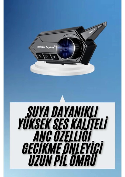 Motorcu Kulaklığı Kask Kulaklığı Çağrı Cevaplama Anc Özellikli fiyatları