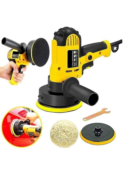 İyisi Yok Dikey Polisaj Zımpara Makinesi 125MM Devir Ayarlı Polisaj Makinesi Sarı