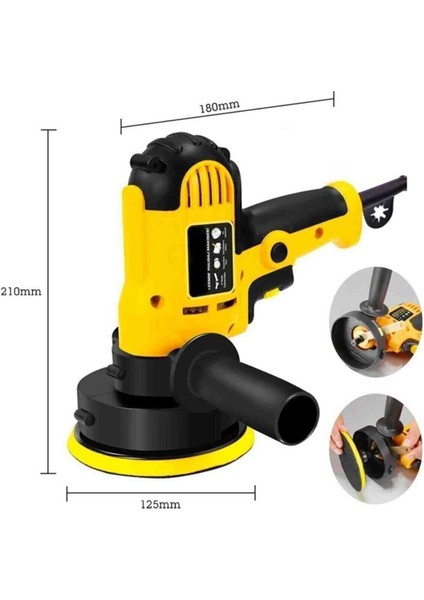 İyisi Yok Dikey Polisaj Zımpara Makinesi 125MM Devir Ayarlı Polisaj Makinesi Sarı modelleri