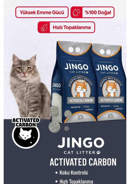 2 li avantajj aktif karbonlu Kedi Kumu 10x20 Litre toplam 20 Litre