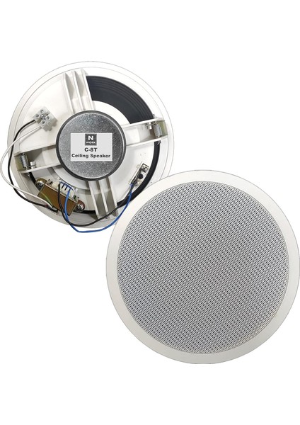 C-8WT Alçıpan Tavan Hoparlör 20CM 10 Watt Trafolu Beyaz