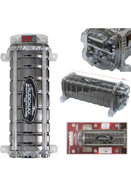 Kapasitör 12/24V 10.0f Farad Dijital Audıomax MX-110