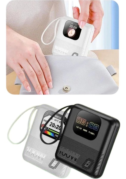 Akıllı Powerbank Ekranlı 10.000 Mah Hızlı Şarj Edebilen 4 Girişli Çok Fonksiyonlu indirimleri