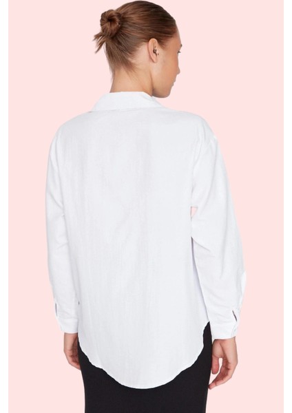 Kadın Oversize Poplin Gömlek Düz Desen Düğmeli Kış Mevsimi Şık Günlük Kullanım Özel Günler modelleri