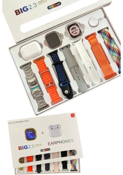 9 Ultra Akıllı Saat 49MM 2inç Ekran 7 Kordonlu ve Bluetooth Kulaklık indirimleri