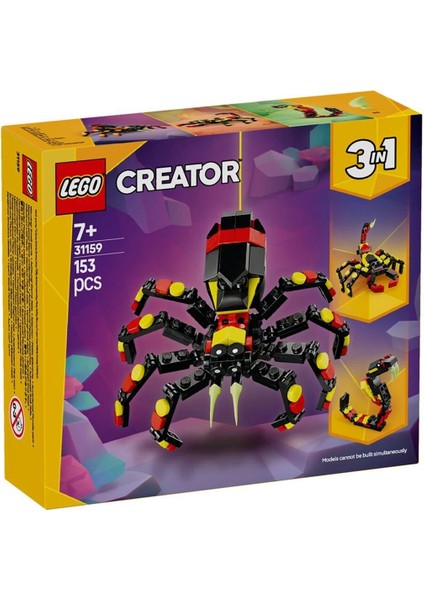 31159 LEGO Creator 3in1 - Şaşırtıcı Örümcek 153 Parça +7 Yaş indirimleri