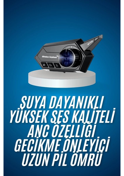 Motosiklet Kask Bluetooth Kablosuz Kulaklık 5.0 Bluetooh Yüksek Ses Kaliteli fiyatları