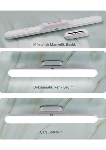 Cata Ct 5249 Beyaz Kasa 3W Şarjlı LED Aplik Dokunmatik 3 Renk Modu fırsatları