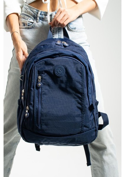 Unisex Okul Çantası Klinkır Kumaş Günlük Sırt Çantası 40*30 cm Çok Cepli Hafif Yağmur Geçirmez