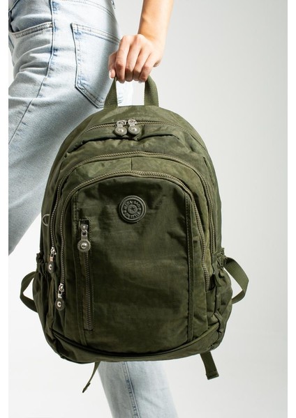 Unisex Okul Çantası Klinkır Kumaş Günlük Sırt Çantası 40*30 cm Çok Cepli Hafif Yağmur Geçirmez