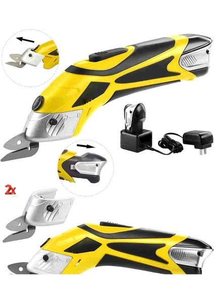 İyisi Yok Profesyonel Şarjlı Çelik Dişli Çift Akülü Kumaş Kesme Deri Kağıt Karton Makasi Çok Amaçlı Makas modelleri