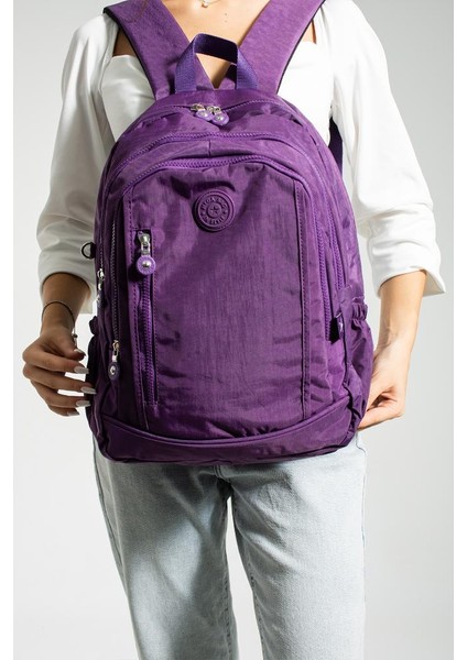 Unisex Okul Çantası Klinkır Kumaş Günlük Sırt Çantası 40*30 cm Çok Cepli Hafif Yağmur Geçirmez