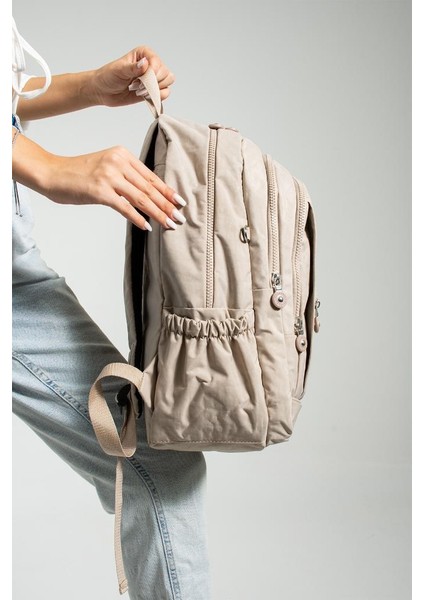 Unisex Okul Çantası Klinkır Kumaş Günlük Sırt Çantası 40*30 cm Çok Cepli Hafif Yağmur Geçirmez modelleri