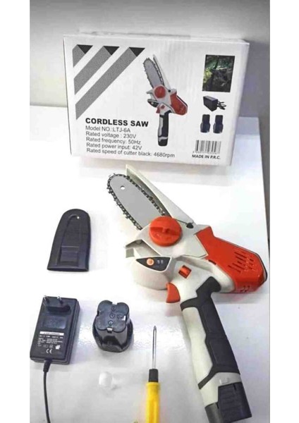 İyisi Yok Şarjlı Akülü Bıçkı Odun Ağaç Kesme Odun Testeresi Dal Budama Turuncu fiyatları