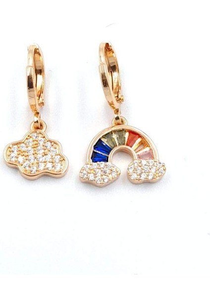 Rose Renk Figürlü Çelik Küpe