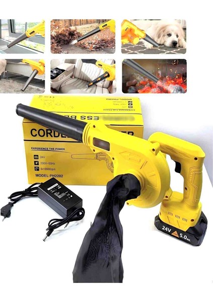 İyisi Yok Şarjlı Hava Körük Üfleme ve Çekme Emme Makinası Toz Yaprak Temizleme