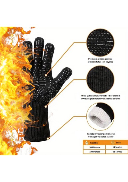 Yanmaz Kaymaz Mutfak Eldivenleri Qu-17592400881429 fiyatları