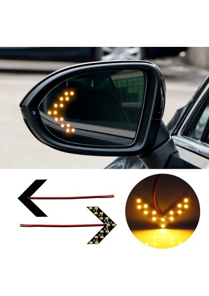 Kia Soul Uyumlu Ayna Gündüz Ledi Sinyal Gösterim 14 Ledli Amber