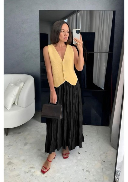 Kadın Trend Pileli Kırışık Crash Etek - Günlük ve Şık Stili | Yazlık Moda modelleri
