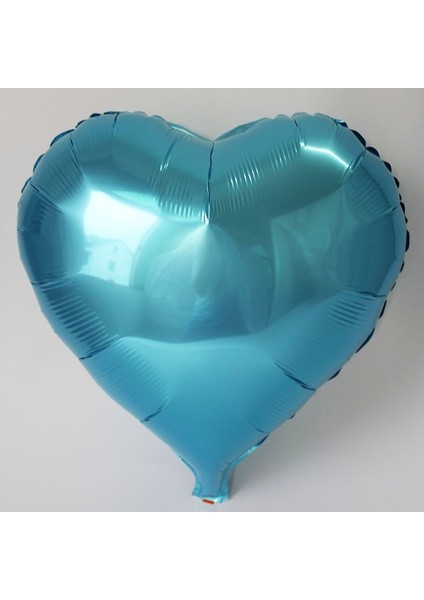 Kalp Balon Folyo Açık Mavi 45 cm 18 Inç (4915)