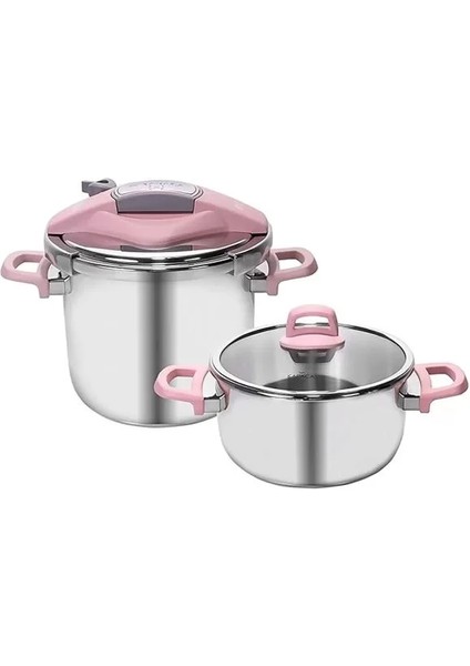 Perfect Pink 4+6 L Düdüklü Tencere Seti, Pembe