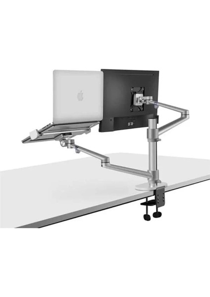 STD7090S 10"-27" Notebook Stand ve Amortisörsüz Vesa Monitör Tutucu Kol Gümüş fiyatları