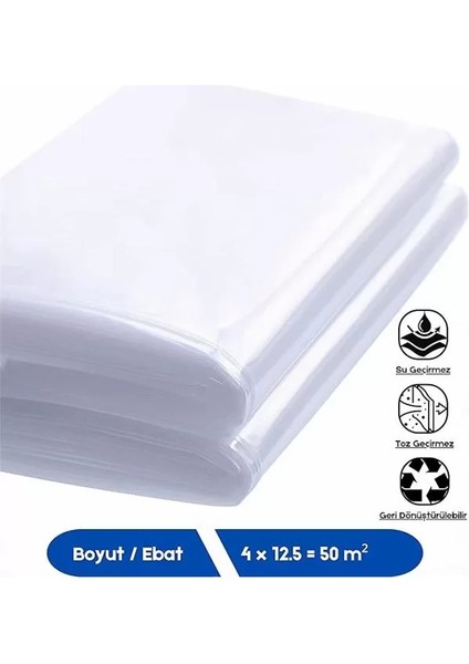 Hışır Örtü, Badana ve Boya Koruyucu Örtü, Naylon Branda (Ince, 4 x 12.5 = 50M²) fiyatları