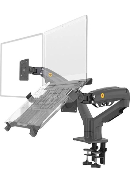 North Bayou Nb F160-FP Çift Kol Profosyonel 17"-27" Monitör Tutucu ve Laptop Standı