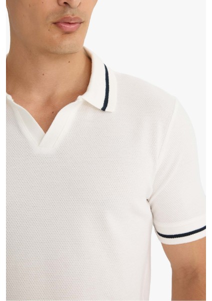 Regular Fit Polo Yaka Bubble Kısa Kollu Tişört F6265AX25SM indirimleri