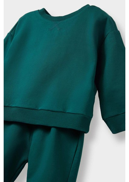 Erkek Bebek 2'li Takım Basic Düz Sweatshirt Eşofman Altı E8430A525AU modelleri