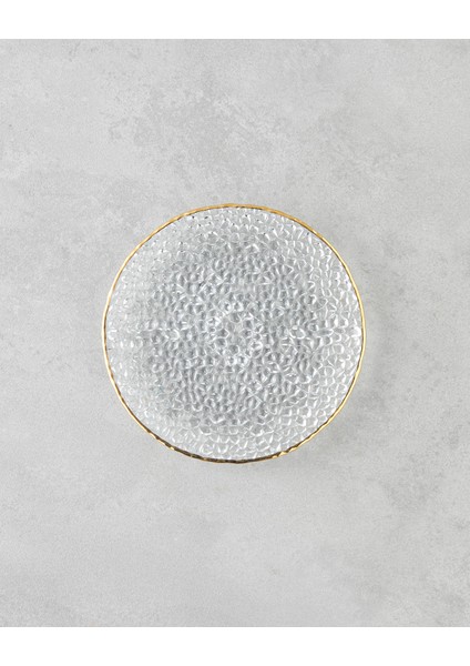 Giselle Cam Pasta Tabağı 16 cm Gold