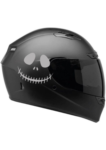 Yb Tek Renk Soytarı (Clown Helmet Stickers) Kask Sticker Etiket Modeli