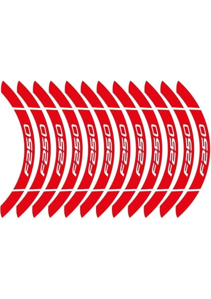 Kırmızı Bajaj F250 Geniş Jant Sticker Etiket Modeli modelleri