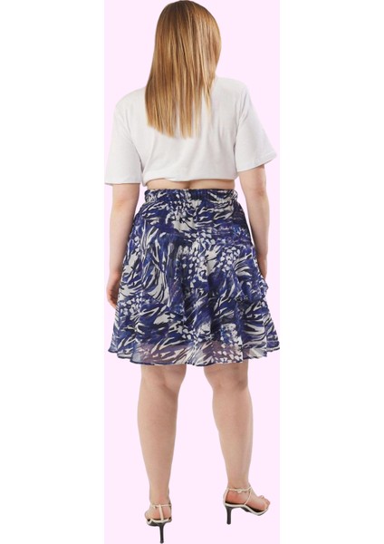 Kadın Büyük Beden Şifon Etek Baskılı Desen Yaz Günlük Kombinler Hafta Sonu Kaliteli Malzeme modelleri