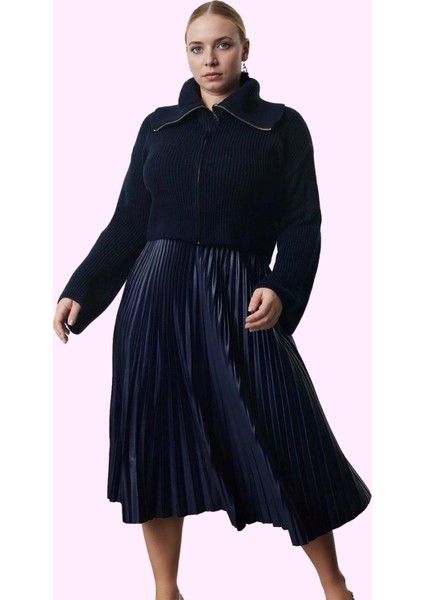 Kadın Midi Boy Piliseli Etek Kemerli Günlük Şıklık Modern Tasarım Yaz Aylarının Vazgeçilmezi fiyatları