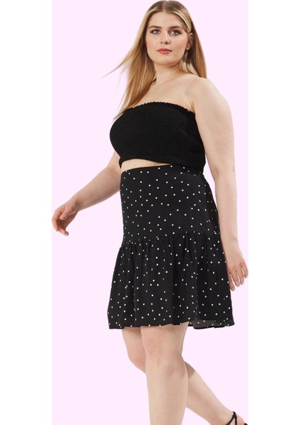 Kadın Mini Boy A Line Şally Dokuma Etek Çiçekli Desen Yaz Günlük Kullanım Kaliteli Malzeme