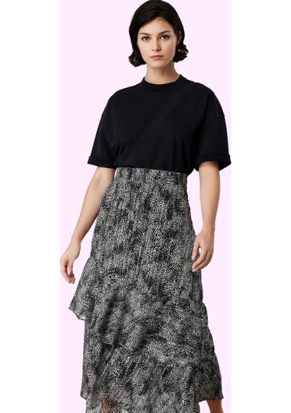 Kadın Maxi Kloş Animal Desenli Etek Astarlı Polyester Günlük Stil Yaz Aylarının Vazgeçilmezi fiyatları