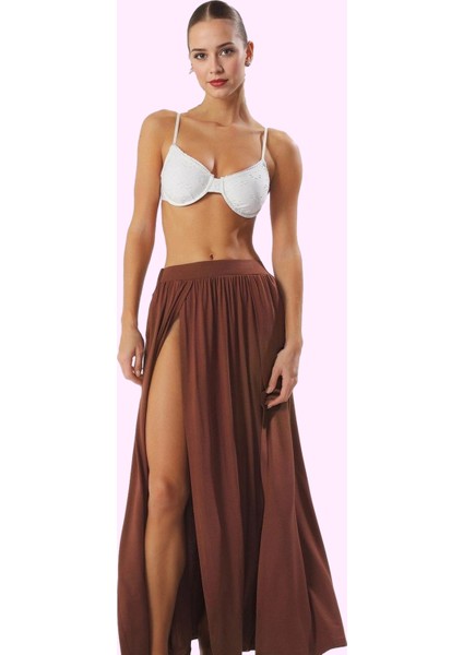 Kadın Maxi Örme Yırtmaçlı Plaj Eteği Yaz Aylarının Vazgeçilmezi A Line Stilin Buluştuğu Yer fiyatları