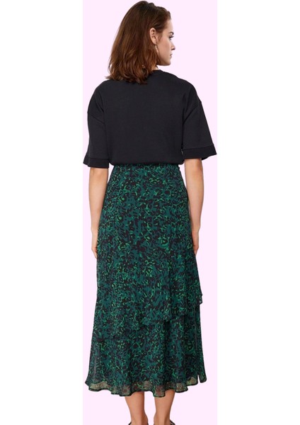 Kadın Maxi Kloş Animal Desenli Etek Astarlı Polyester Günlük Stil Yaz Aylarının Vazgeçilmezi modelleri