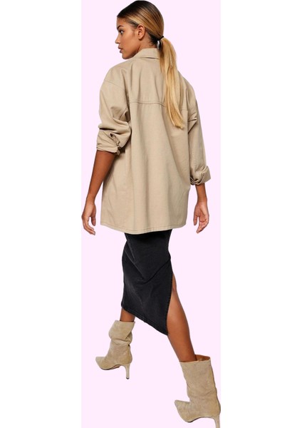 Kadın Denim Kalem Etek Kemerli Midi Boy Günlük Stil Özel Günler Yaz Aylarının Vazgeçilmezi fiyatları