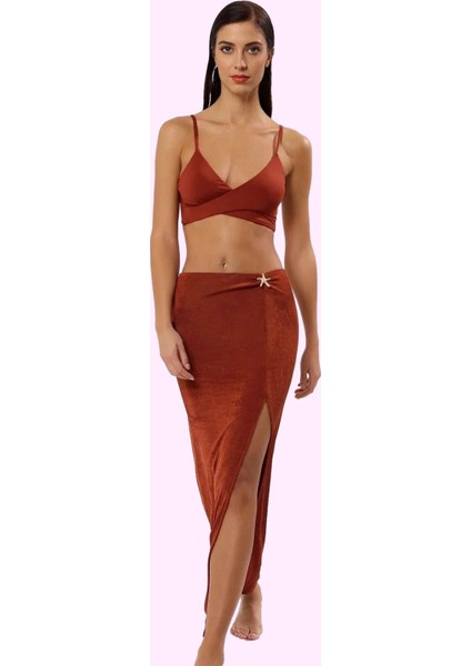 Kadın Maxi Örme Plaj Etek Aksesuar Detaylı Yazlık Günlük Kullanım Yaz Aylarının Vazgeçilmezi