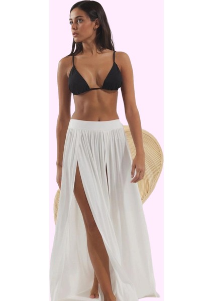 Kadın Maxi Örme Yırtmaçlı Plaj Eteği Yaz Aylarının Vazgeçilmezi A Line Stilin Buluştuğu Yer