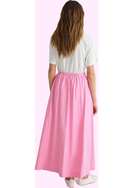 Kadın Kloş Maxi Etek Pamuklu Terrycotton Kumaş Günlük Stil Hafta Sonu Yaz Aylarının Vazgeçilmezi modelleri