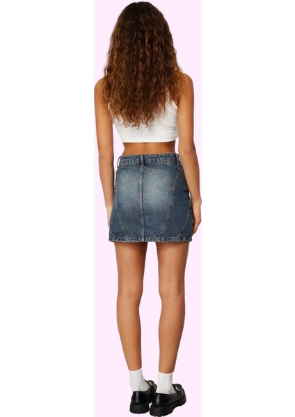 Kadın Denim Mini Etek Yüksek Bel Basic Kalıp Pamuklu Günlük Kombinler Yaz Aylarının Vazgeçilmezi modelleri