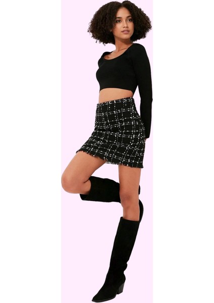 Kadın Kalem Etek Yüksek Bel Mini Boy Tüvit Kumaş Kemerli Iş ve Günlük Yaz Aylarının Vazgeçilmezi fiyatları