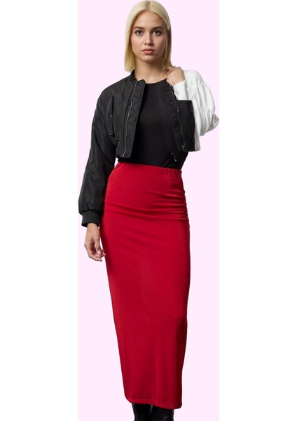 Kadın Maxi Örme Etek Yüksek Bel Kalem Kalıp Günlük Modern Tasarım Yaz Aylarının Vazgeçilmezi