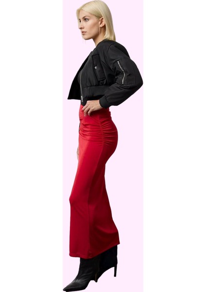 Kadın Maxi Örme Etek Yüksek Bel Kalem Kalıp Günlük Modern Tasarım Yaz Aylarının Vazgeçilmezi fiyatları