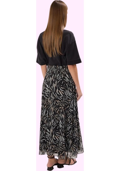 Kadın Maxi Kloş Etek Animal Desenli Rahat Günlük Yazlık Hafta Sonu Yaz Aylarının Vazgeçilmezi modelleri
